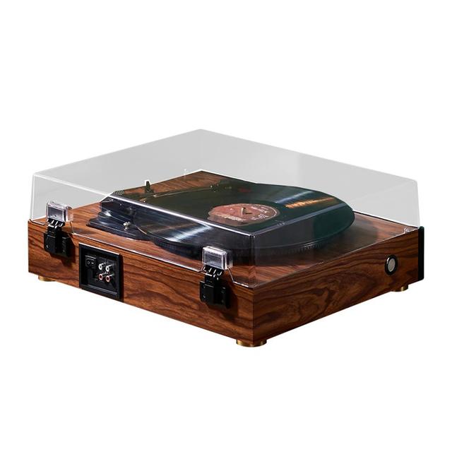 Modern Wooden Retro Vinyl Record Player Turntable Phonograph with High Quality