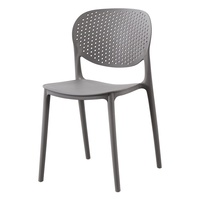 Chaise en plastique empilable multicolore respirante, chaise de salle à manger ergonomique avec dossier creux pour restaurant extérieur, hôtel