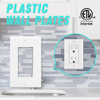 USLINSKY PROMOTION EXCEPTIONNELLE Boîtier d'interrupteur double en plastique certifié ETL & CETL, taille standard 1-gang, 4.57x2.76, IP45, installation facile WDG-01