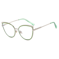 Nouvelles montures de lunettes photochromiques en métal œil de chat, anti-lumière bleue, pour femmes, vente en gros