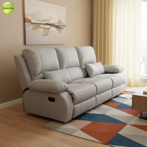 Sofá <span class=keywords><strong>reclinable</strong></span> manual de <span class=keywords><strong>3</strong></span> <span class=keywords><strong>plazas</strong></span> moderno, muebles de cuero PU, sala de estar <span class=keywords><strong>reclinable</strong></span>, Teatro genuino, juegos de sofá <span class=keywords><strong>reclinable</strong></span> de lujo 8923 - Product Image 5