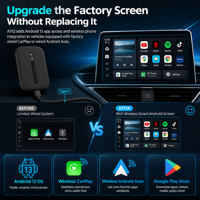 Boîte Android 13 CarPlay AI RK3528 2 Go 16 Go Adaptateur sans fil CarPlay Android Auto avec Wi-Fi 6 Bluetooth 5.4