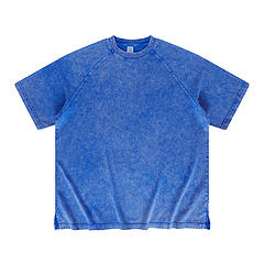 Venta al por mayor 100% algodón 285G Heavy Washed Color sólido Camiseta de manga corta de talla grande para hombre Camiseta de gran tamaño - Product Image 6