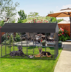 บ้านสุนัขลวดตาข่ายเชื่อมพร้อมที่บังแดด - Product Image 2