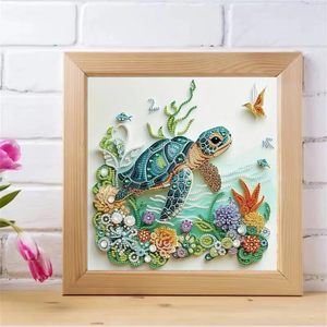 Kit di Pittura a Olio con Forma Speciale di Tartaruga Marina, Set di Pittura Impressionista 5D per Adulti, Kit di Pittura con Cristalli Fai-da-Te per Principianti - Product Image 2