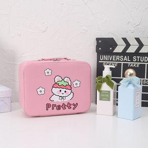 Cute Bear <b>Makeup</b> Bag Large Capacity Cosmetic Case For Women Travel Storage <b>Box</b> With Zipper And Handle - Product Image 4