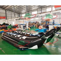 Tube de ski nautique gonflable remorquable flottant bateau banane à double voie pour 10 personnes personnalisé
