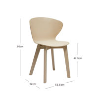 Chaise de salle à manger minimaliste en plastique, chaise d'appoint ergonomique au design coquille, chaise d'appoint moderne pour la maison, le café, le restaurant et les espaces intérieurs