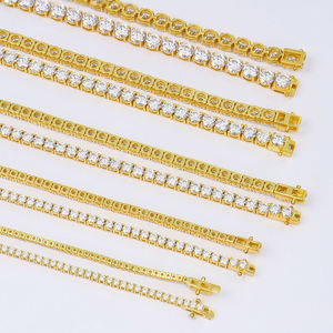 Cadena de Eslabones de Plata 925 Chapada en Oro de 18K Xingyue, 2-6mm, Joyería Fina para Venta al por Mayor, Collar de Moissanita para Regalos - Product Image 3