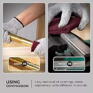 10pcs Đỏ 320 6 "x 9" kéo Lê Chân Miếng đánh bóng Pad thép không gỉ nhôm bề mặt ô tô Prep - Product Image 6