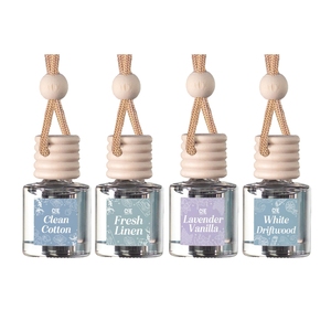 Auto-Lufterfrischer-Set mit vier 8ml-Flaschen und einzigartigen Hänge-Düften für langanhaltende Auto-Aromatherapie - Product Image 6