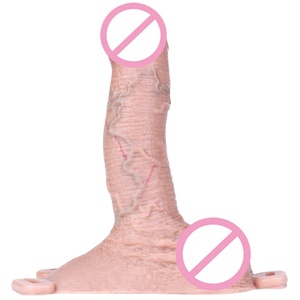 Dildo con correa de fábrica, pantalones de cuero con dildo hueco, funda realista para pene, alargador de pene masculino para diversión sexual en pareja - Product Image 4