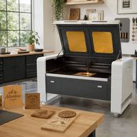 Máquina de Corte a Laser CO2 1390 Refrigerada a Água para MDF, Madeira, Acrílico e Compensado Industrial