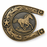 Boucles de ceinture personnalisées en gros pour hommes - Logo - Boucle de ceinture en forme de fer à cheval de cowboy