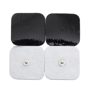Tampons d'électrode 5*5cm <span class=keywords><strong>patch</strong></span> de Gel auto-adhésif bouton pression magnétique Ag/agcl tampons d'électrode Ecg jetables tampons électro de remplacement - Product Image 4