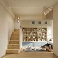 Ensemble de meubles de chambre d'enfant modulaires modernes sur mesure, armoire de luxe pour enfants pour petits espaces, système de rangement intégré pour lit mezzanine