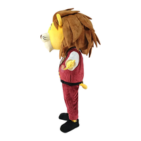 Costume de mascotte personnalisé Lion marchable en peluche, directement de l'usine, pour équipe sportive, en peluche sur mesure