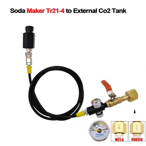 Manguera Externa para Tanque de CO2 de la Máquina SodaStream Tr21-4 con Conexión Rápida de 8 mm y Válvula de Control de Flujo de 60 Pulgadas de Largo, Personalizable OEM - Product Image 2