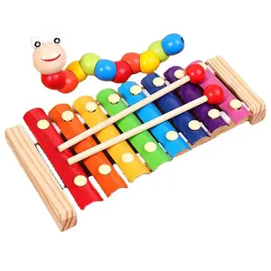 Montessori aydınlanma erken eğitici oyuncaklar ahşap entelektüel ksilofon istifleme blokları bebekler için öğretici oyuncaklar