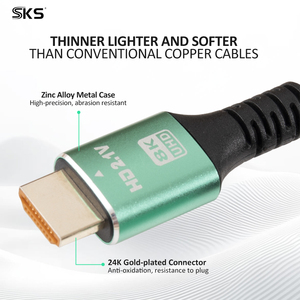 Câble <span class=keywords><strong>HDMI</strong></span> 2.1 8K 60Hz 48Gbps avec coque en aluminium, <span class=keywords><strong>HDMI</strong></span> mâle vers mâle, ultra haute vitesse, pour PS5, Xbox, <span class=keywords><strong>TV</strong></span>, moniteur - Product Image 5