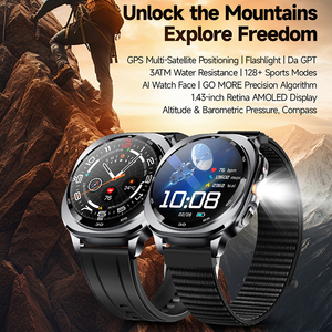 2025 mới AMOLED ts400 thông minh đồng hồ với GPS la bàn đo độ cao phong vũ biểu 3ATM không thấm nước 530mAh sức khỏe Màn hình thể Thao Smartwatch - Product Image 2