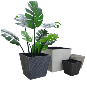 Square Planter Pot Garden Home Hotel Big Size Plastic Flower Pots Tall Large Planter Box For Green Plants Flowerpots