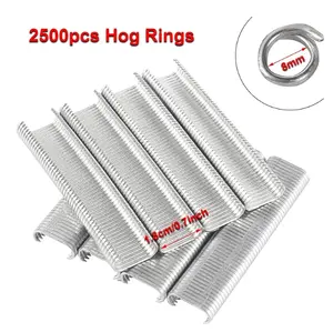 2500pcs pack galvanized cooper Sr8 p7 B7 hog ring C Ring staples for manual hog ring plier