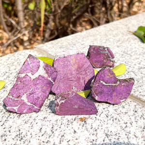 Vente en gros de plaques de purpurite naturelle, tranches brutes violettes, spécimens minéraux pour la maison et la décoration - Product Image 5