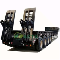 ACTA 4 essieux 16 roues lit bas conteneur châssis chargeur semi-remorque lowbed remorque lowboy camion remorques