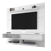 Panneau mural flottant pour centre de divertissement autoportant moderne pour téléviseur de 75 pouces avec tiroir coulissant et étagère