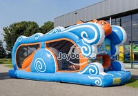 Parcours d'obstacles gonflable commercial personnalisé pour enfants et adultes, idéal pour les fêtes de carnaval en plein air, les événements et la location dans les parcs d'attractions