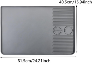 BPA Free Silicone Coffee <b>Mat</b> Non-Slip Raised Edges Countertop <b>Mat</b> for Cafe <b>Bar</b> Cabinet Kitchen Accessories - Product Image 2