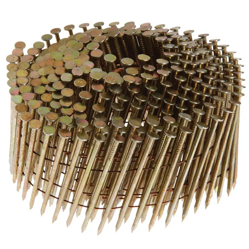 Clavo de bobina de acero de hierro 2,5mm * 50mm Tornillos de madera galvanizados Clavo de techo más barato Clavos de bobina de alambre de cabeza plana