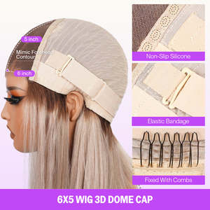 <span class=keywords><strong>Perruque</strong></span> Balayage Mèches Blond Cendré Cheveux Humains Ondulations Corps 6x5 Prête-à-Porter Sans Colle Perruques Blond 613 Sans Colle Pré-Décolorée Fournisseur de Perruques - Product Image 4