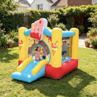 Château gonflable miniature coloré sur le thème de la crème glacée, avec toboggan, pour usage domestique et jeux en groupe en intérieur