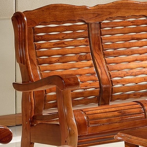 En Oferta, Sofás de Madera Maciza Tallada para Sala de Estar, Seccionales, Juego de Muebles de Sofá de Madera Clásico - Product Image 4