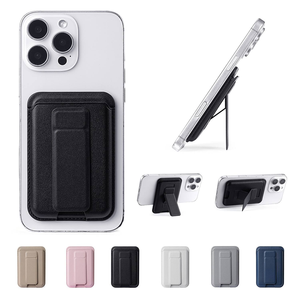 Tarjetero Magnético de Bolsillo al por Mayor, Personalizable, Ultrafino, Portátil, Vintage, Minimalista, Funda de PU con Ranuras - Product Image 1