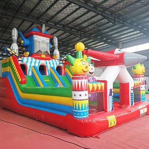 Offre Spéciale <span class=keywords><strong>petit</strong></span> trampoline violet de maison de rebond de PVC commercial avec le château plein d'entrain gonflable de la glissière 5*8m pour des enfants - Product Image 4
