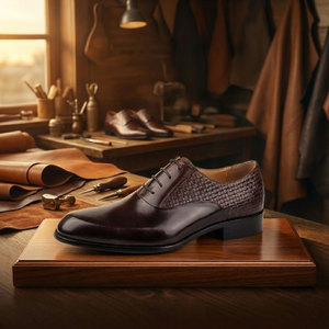 Chaussures Oxford de style britannique de haute qualité pour hommes, confortables, à lacets, pour l'automne, l'été et le printemps - Product Image 1