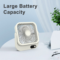Kipas Meja Mini Digital Bertenaga Baterai Listrik DC Portabel untuk Pendingin Laptop Komputer, Penggunaan Luar Ruangan & Mobil
