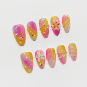 Vente en gros de <span class=keywords><strong>faux</strong></span> <span class=keywords><strong>ongles</strong></span> en acrylique de style français, couvrants, pré-dessinés, <span class=keywords><strong>avec</strong></span> effet dégradé, paillettes, pour les <span class=keywords><strong>ongles</strong></span> et l'usage quotidien - Product Image 1