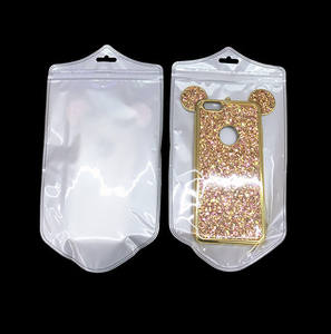 Kantong plastik laminasi depan transparan untuk paket casing ponsel ritsleting dapat ditutup kembali hadiah kecil kantong kemasan perhiasan - Product Image 2