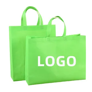 中号横纯色环保购物袋可重复使用可打印Logo图标广告P