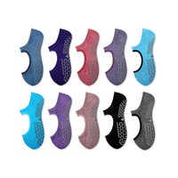 Chaussettes de yoga antidérapantes OEM ODM avec grip pour Pilates, ballet, barre, pieds nus, antidérapantes, logo personnalisé pour femmes