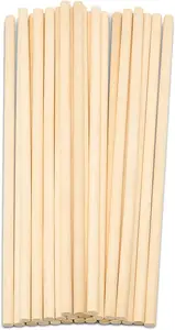 Palos redondos 20 piezas 30cm * 0,6 cm varillas de madera, madera sin terminar decoración del hogar deportes Natural Europa rebanadas de madera virutas de madera T/T