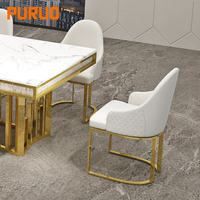 Chaises de salle à manger de luxe Puruo Foshan pour restaurants et hôtels VIP, fauteuils inclinables modernes en tissu et acier inoxydable 201 304