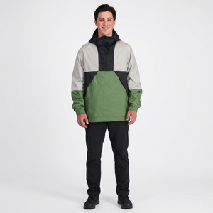 2026 Custom <b>Men's</b> <b>Lightweight</b> Hooded Canvas Windbreaker Waterproof & Breathable Sports <b>Jacket</b> for Outdoor Activities Workwear - Product Image 1