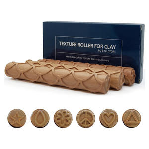 بكرات نسيج كبيرة لبكرات نسيج الطين الخشبية الممتازة مع ختم الفخار - Product Image 2