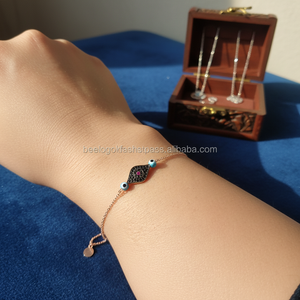 925พันเงินสเตอร์ลิงออกแบบชั่วร้ายตาสร้อยข้อมือ BSUMTB119 - Product Image 3