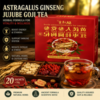 Tisane Quotidienne Nourrissante aux Herbes Mixtes : Ginseng, Astragale, Codonopsis, Longane, Dattes Rouges, Baies de Goji en Sachet pour Énergie Faible et Conditions Délicates
